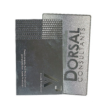 Wholesale high quality customized laser engraved matte black stainless steel business card metal